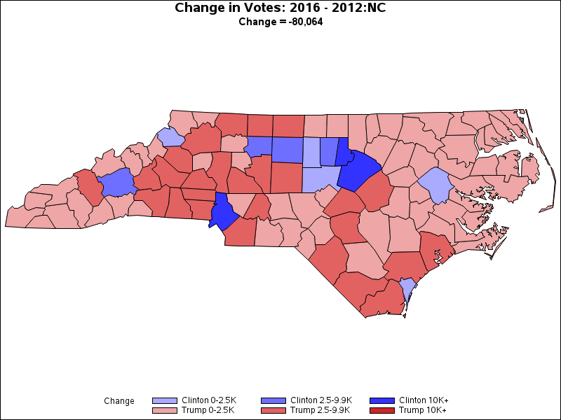 2012 And 2016 Presidential Election Results By State And County